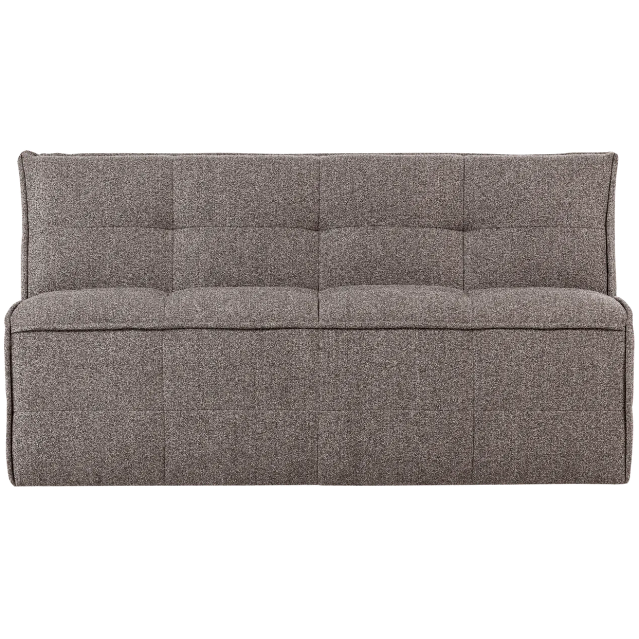 Cluster eetbankje met rugleuning boucle middenbruin