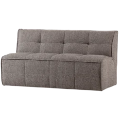 Cluster eetbankje met rugleuning boucle middenbruin
