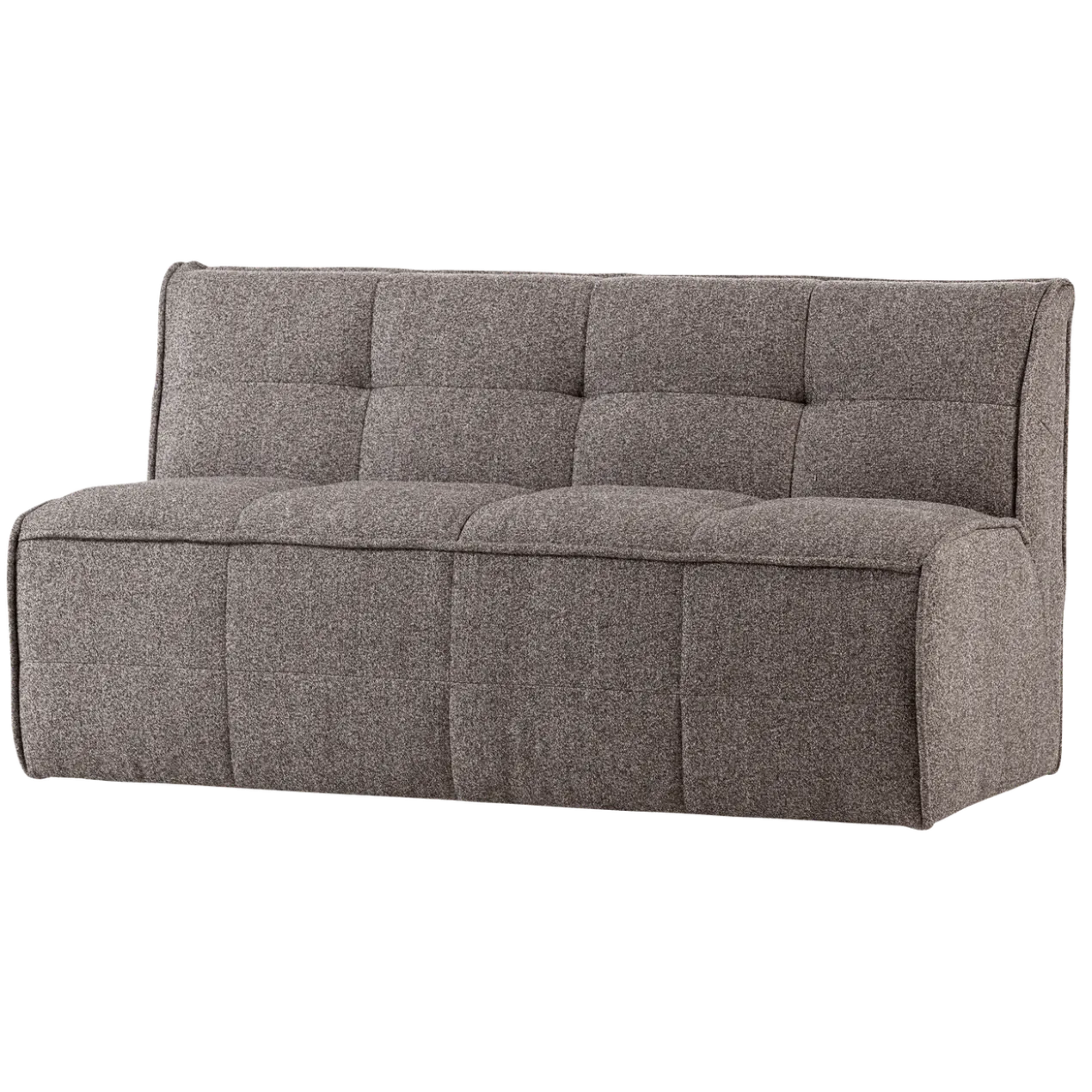 Cluster eetbankje met rugleuning boucle middenbruin