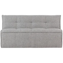 Cluster eetbankje met rugleuning boucle warm grijs