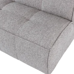 Cluster eetbankje met rugleuning boucle warm grijs