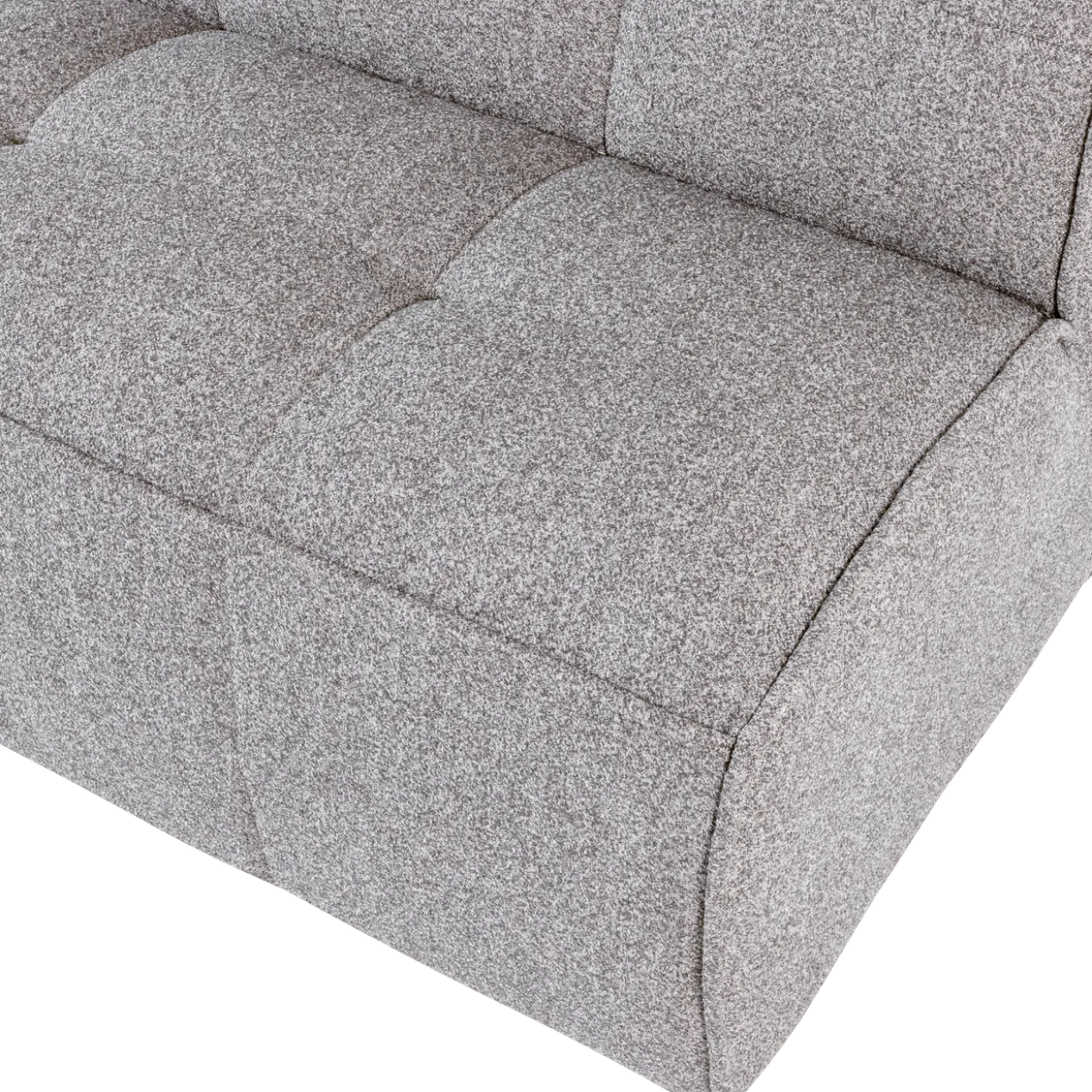 Cluster eetbankje met rugleuning boucle warm grijs