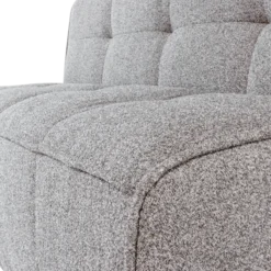 Cluster eetbankje met rugleuning boucle warm grijs