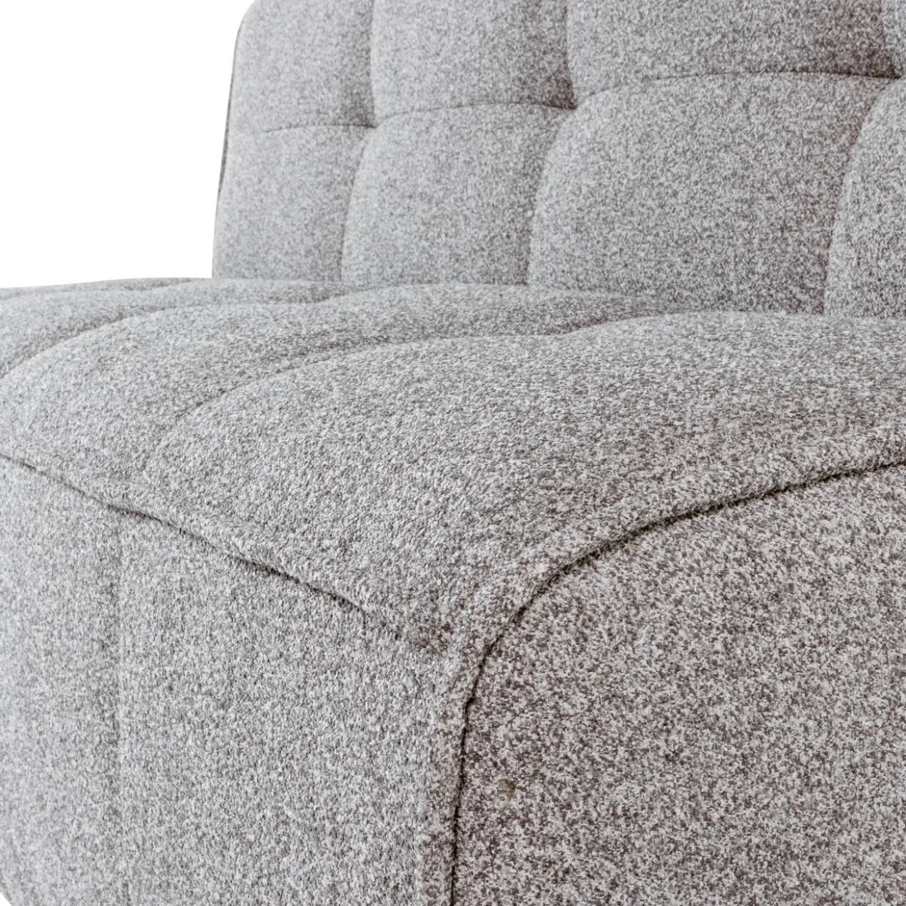 Cluster eetbankje met rugleuning boucle warm grijs