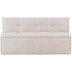 Cluster eetbankje met rugleuning boucle zand beige