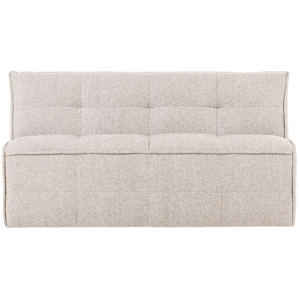 Cluster eetbankje met rugleuning boucle zand beige