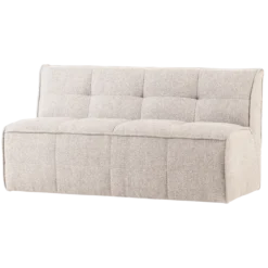 Cluster eetbankje met rugleuning boucle zand beige