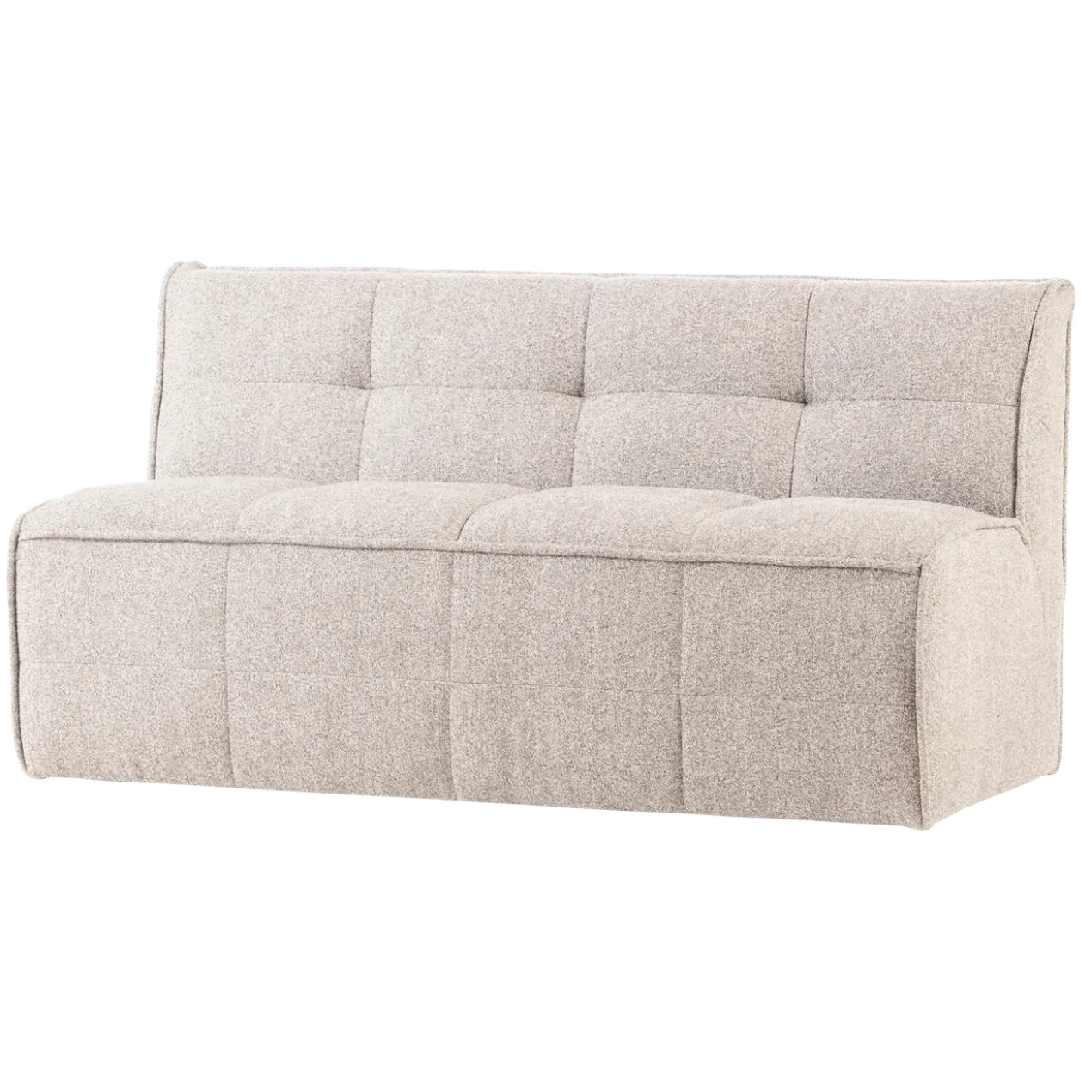 Cluster eetbankje met rugleuning boucle zand beige