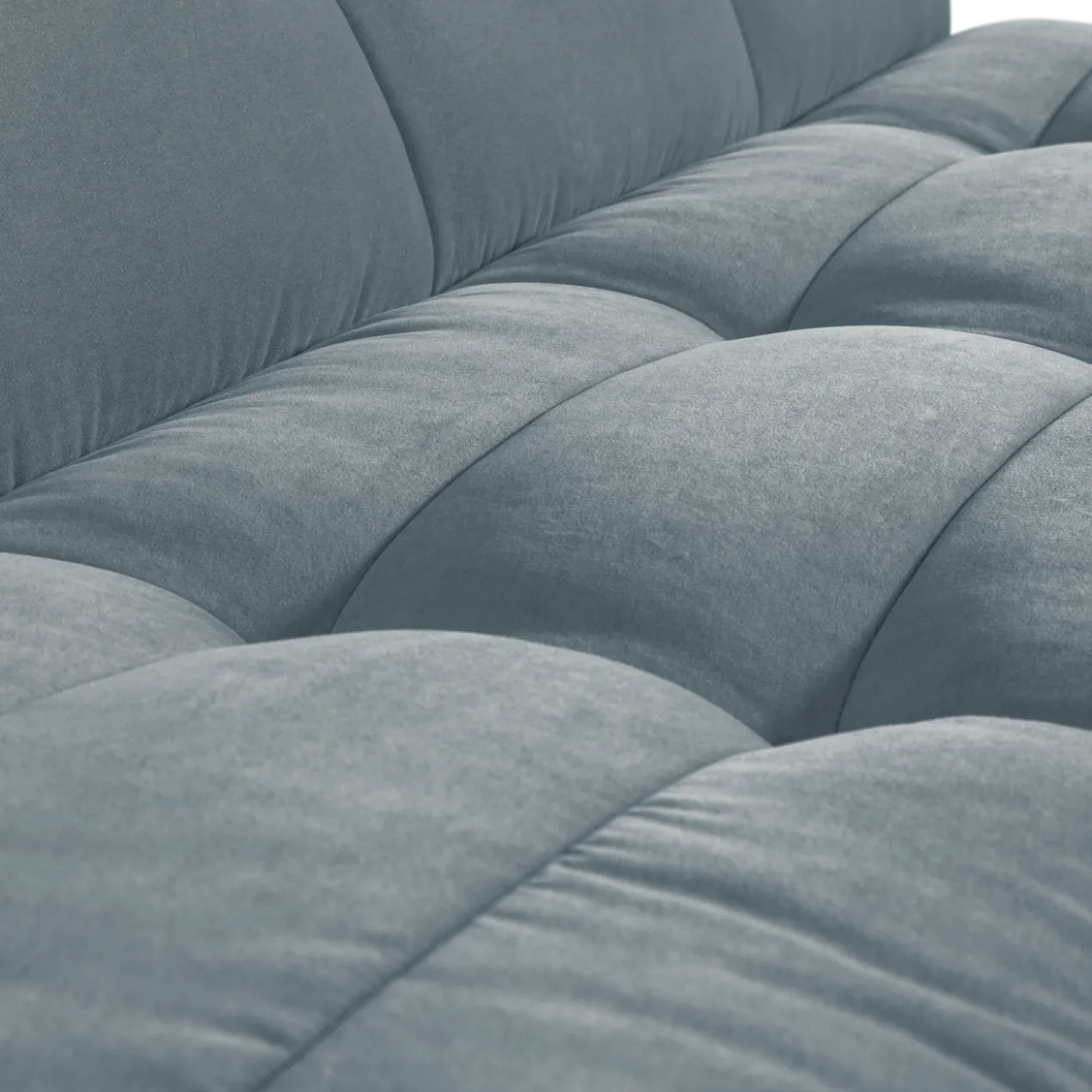Cluster eetbankje met rugleuning velvet turquoise blauw