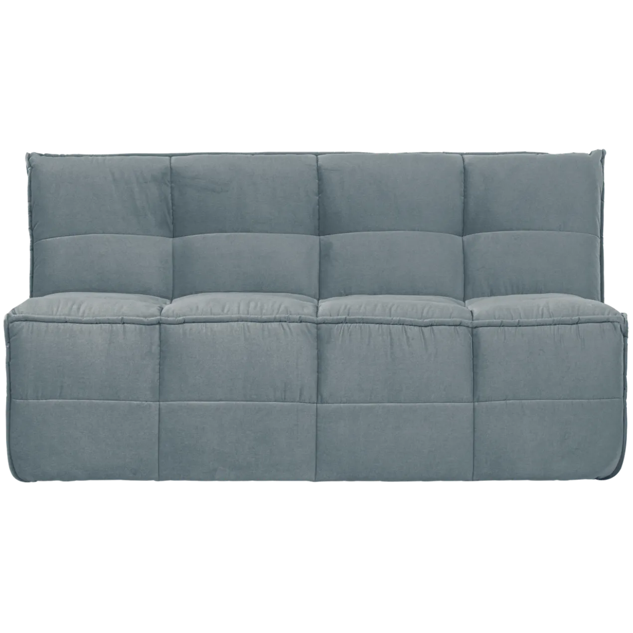Cluster eetbankje met rugleuning velvet turquoise blauw