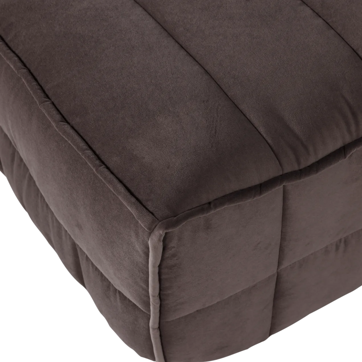Cluster hocker velvet chocolade bruin