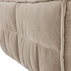 Cluster hocker velvet warm taupe