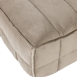 Cluster hocker velvet warm taupe