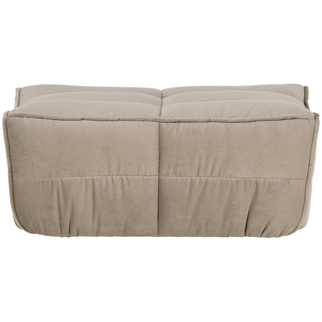 Cluster hocker velvet warm taupe