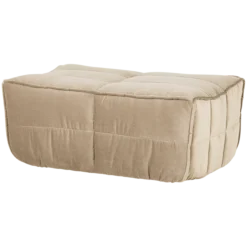 Cluster hocker velvet zacht beige