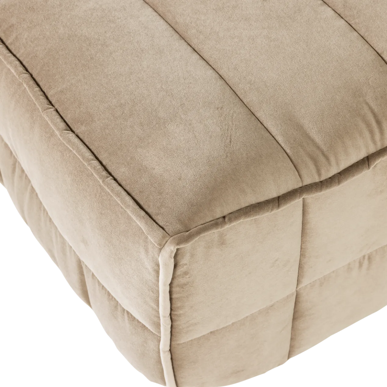 Cluster hocker velvet zacht beige
