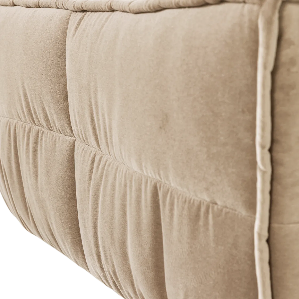 Cluster hocker velvet zacht beige