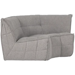 Cluster hoekelement boucle warm grijs