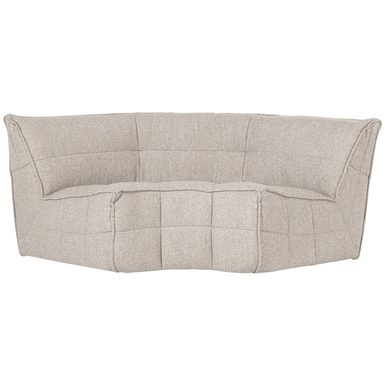 Cluster hoekelement boucle zand beige