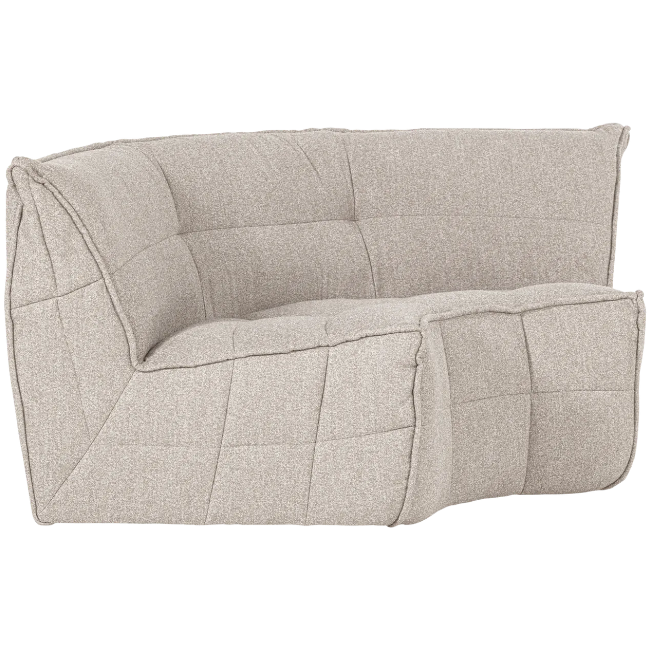 Cluster hoekelement boucle zand beige