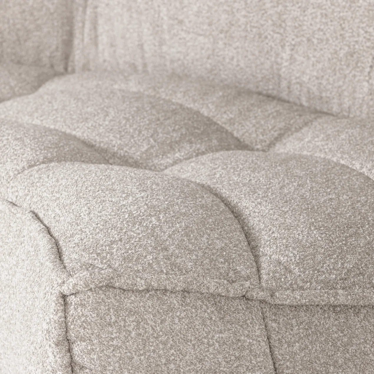 Cluster hoekelement boucle zand beige