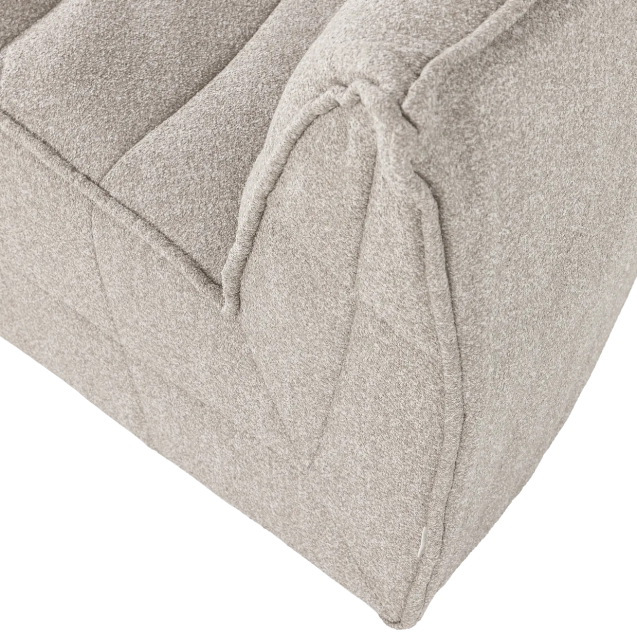 Cluster hoekelement boucle zand beige