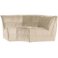 Cluster hoekelement velvet zacht beige