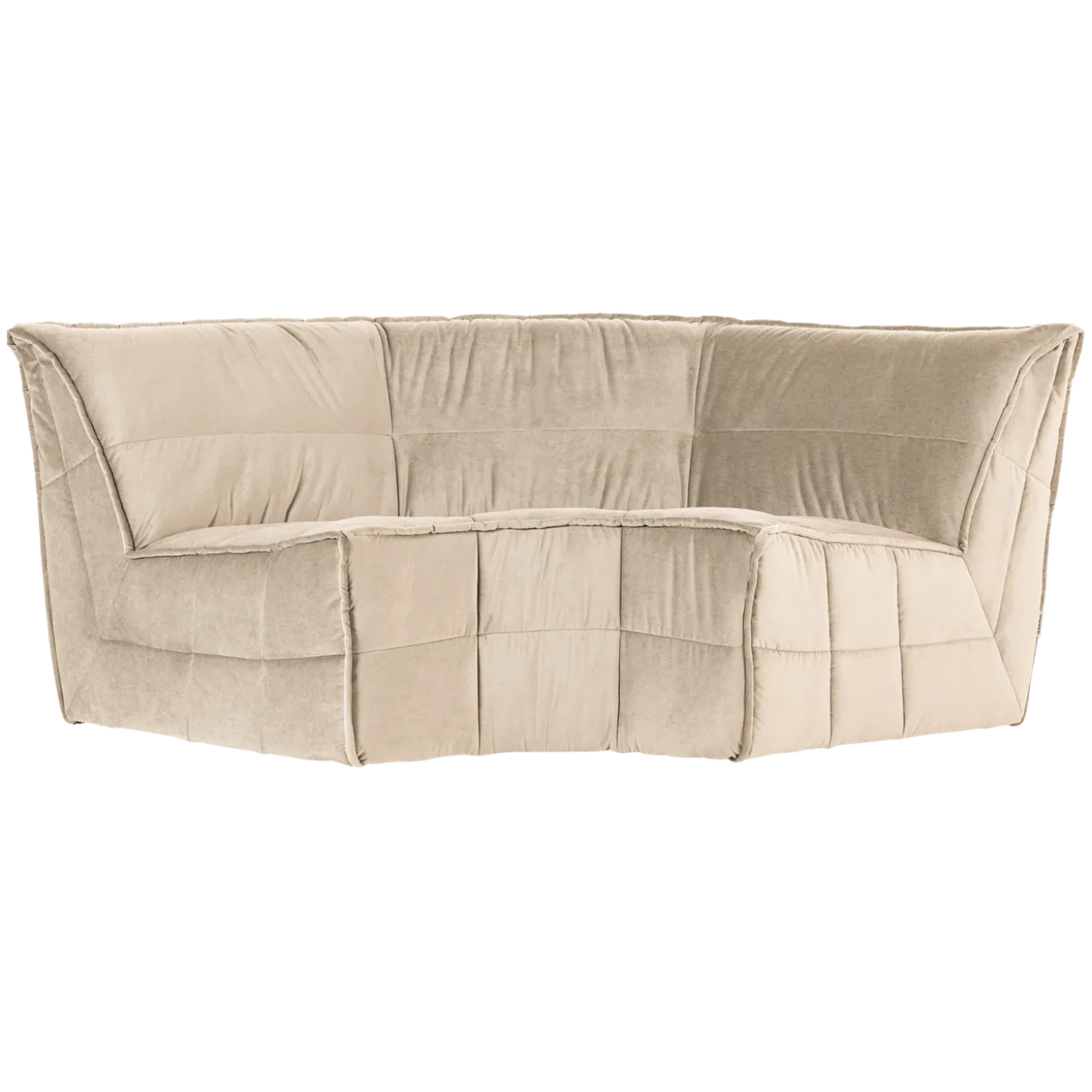 Cluster hoekelement velvet zacht beige