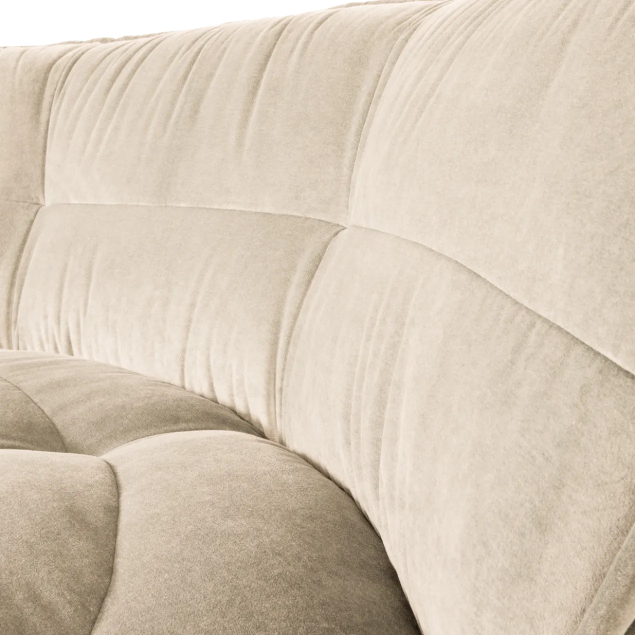 Cluster hoekelement velvet zacht beige