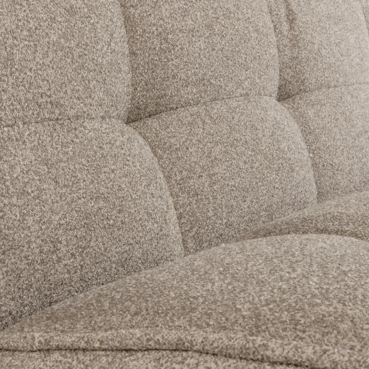 Cluster 3-zits bank boucle khaki bruin