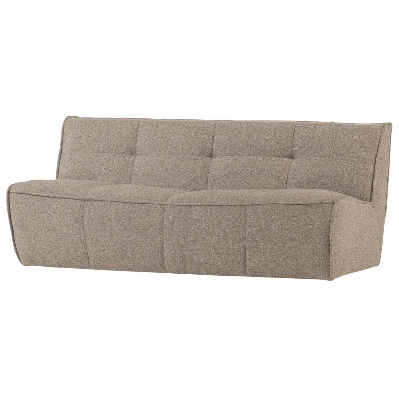 Cluster 3-zits bank boucle khaki bruin