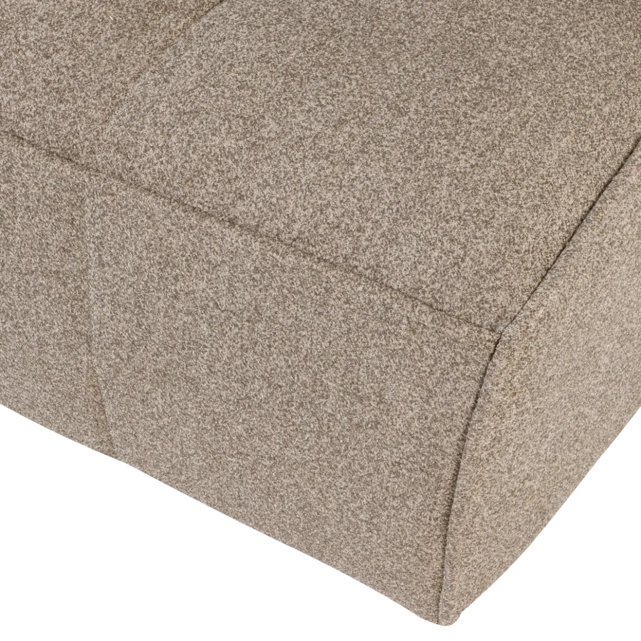 Cluster 3-zits bank boucle khaki bruin