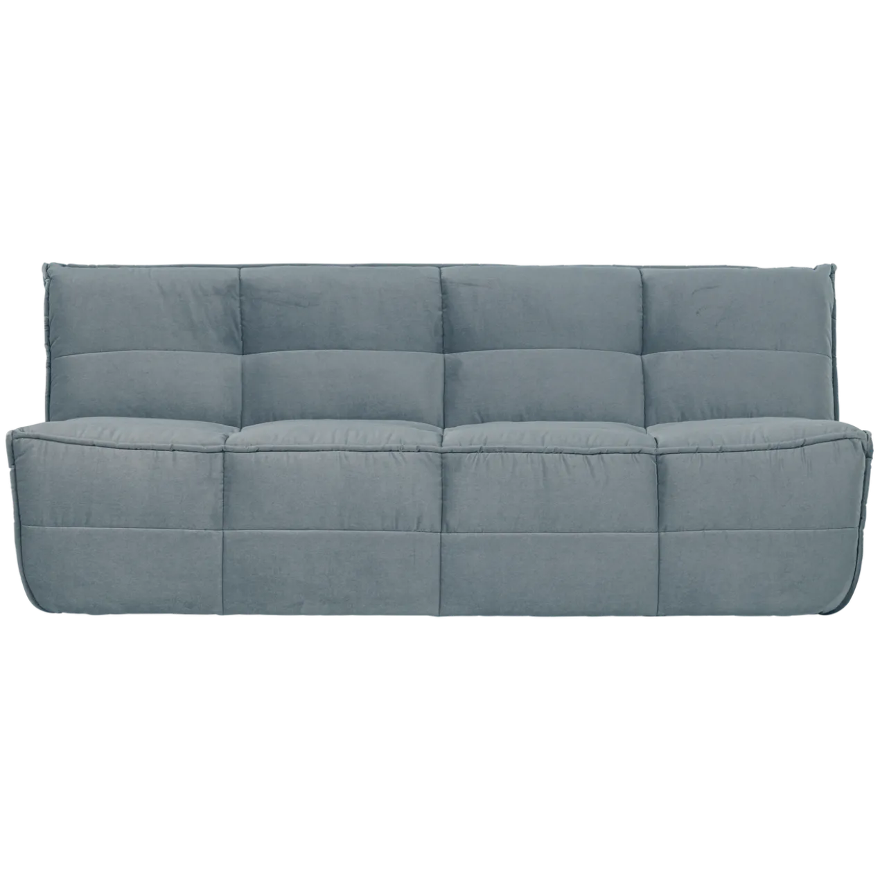 Cluster 3-zits bank velvet turquoise blauw