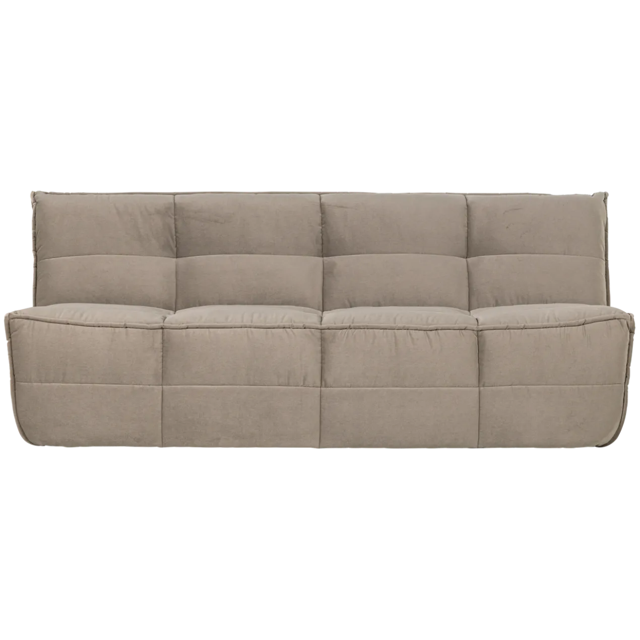 Cluster 3-zits bank velvet warm taupe