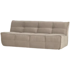 Cluster 3-zits bank velvet warm taupe