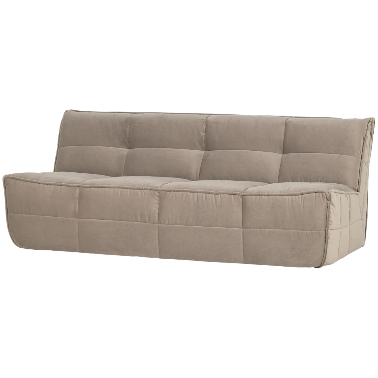 Cluster 3-zits bank velvet warm taupe