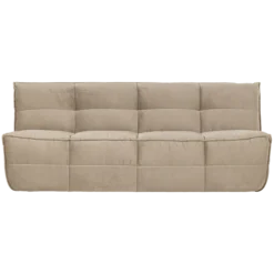 Cluster 3-zits bank velvet zacht beige