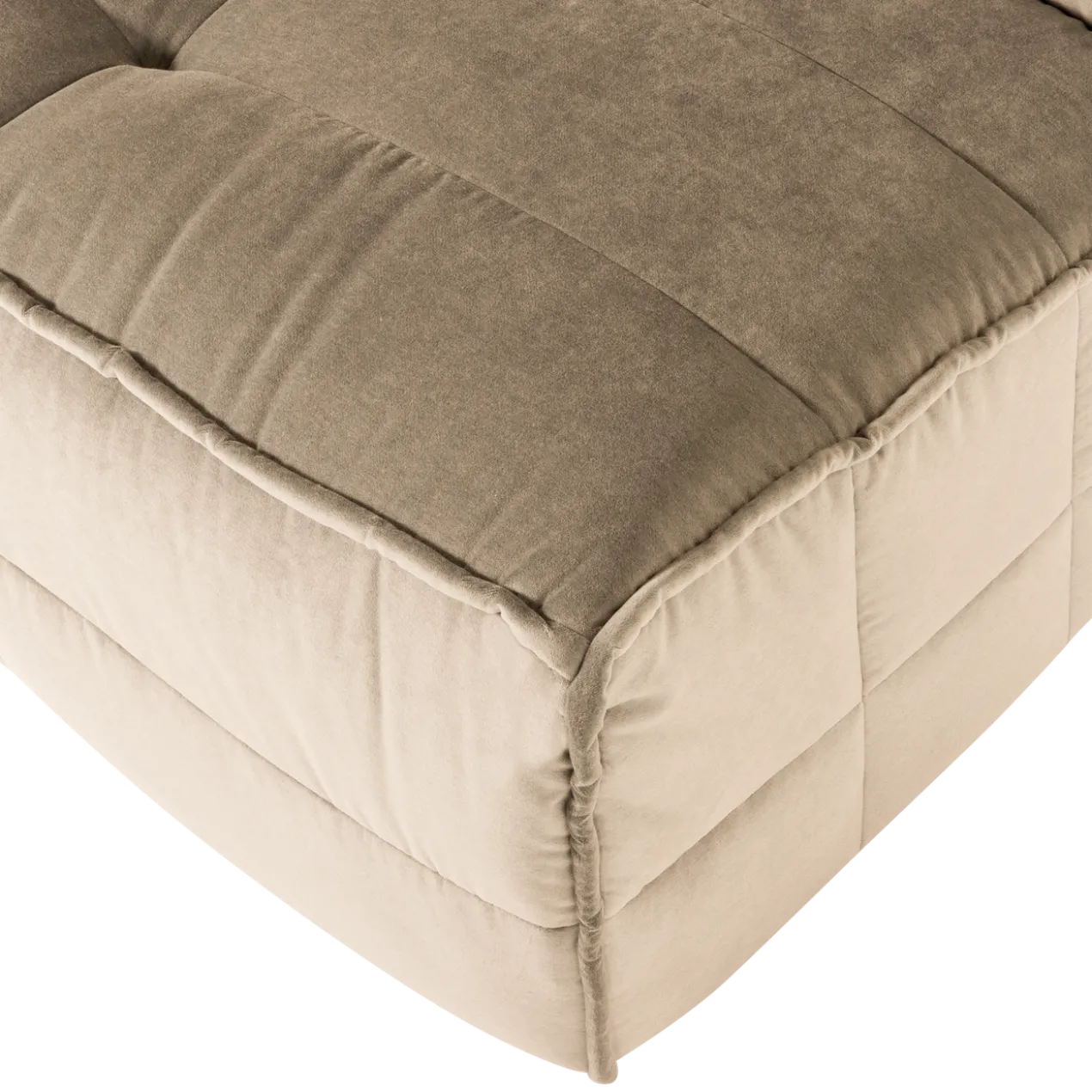 Cluster 1-zits element velvet zacht beige