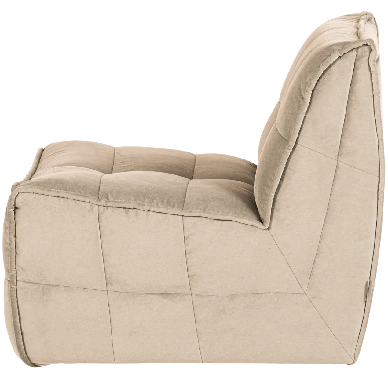 Cluster 1-zits element velvet zacht beige