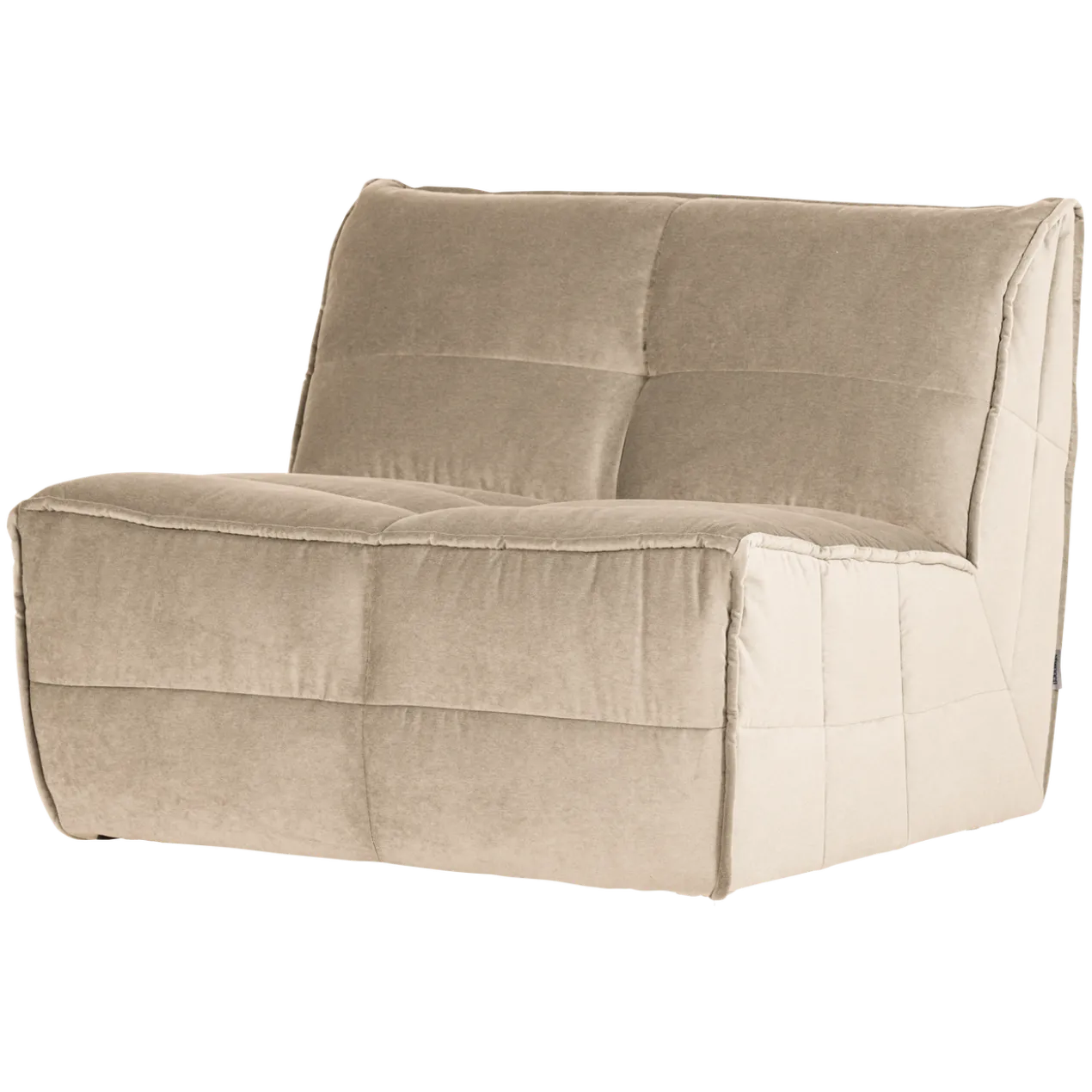 Cluster 1-zits element velvet zacht beige