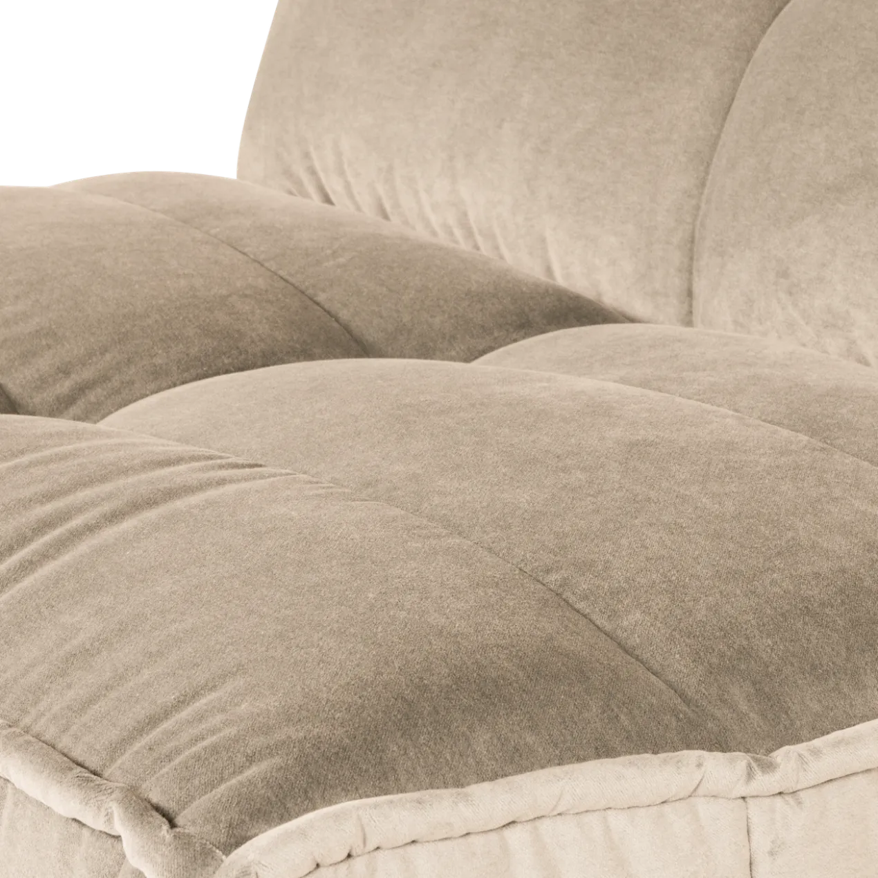 Cluster 1-zits element velvet zacht beige