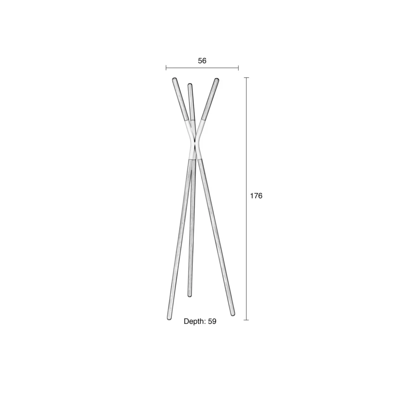 Coat rack pinnacle white
