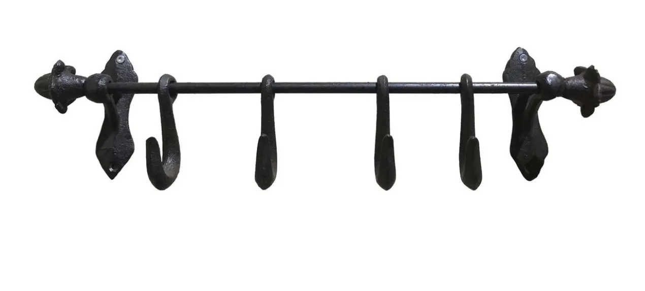 Coat rack with hooks iron