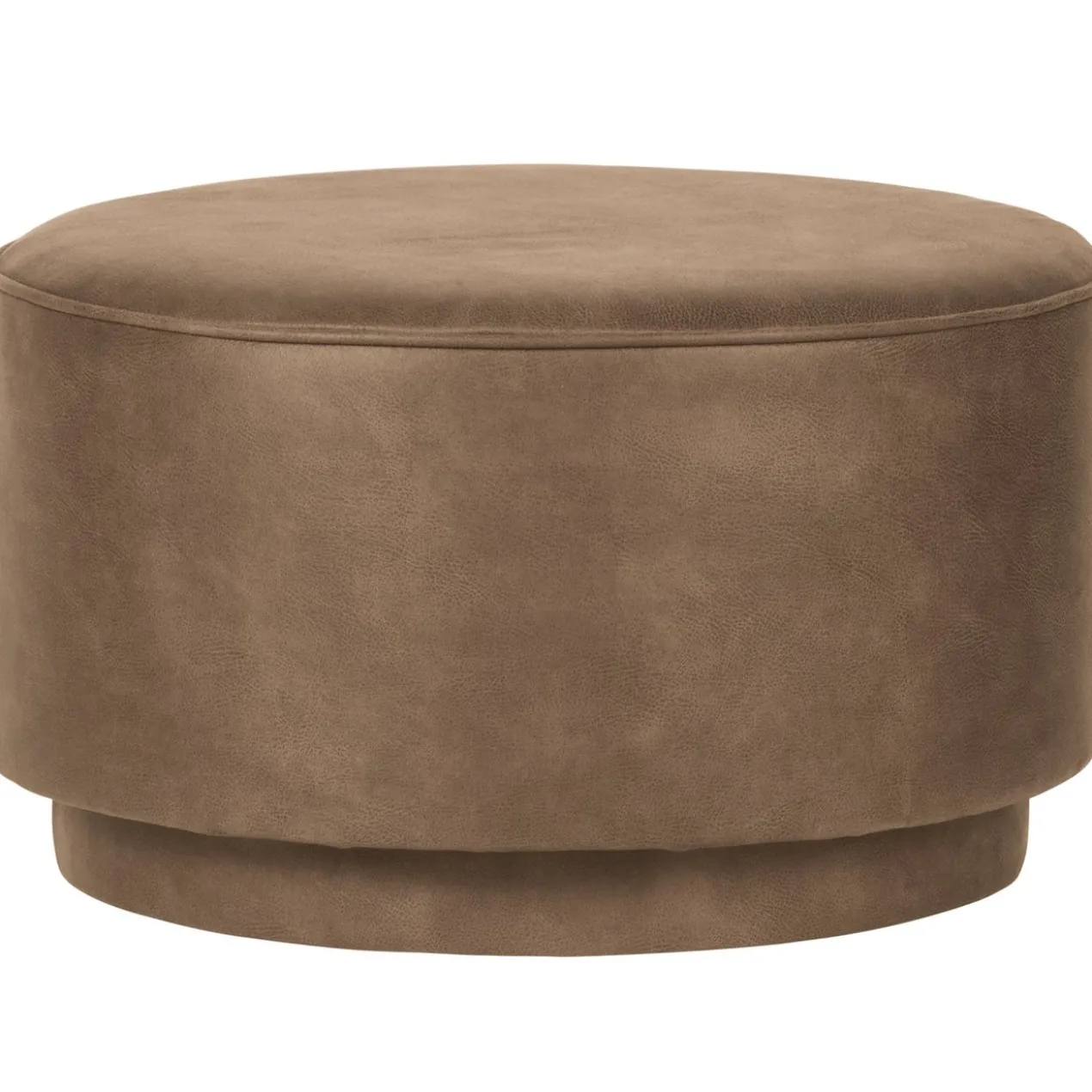 Coffee poef lederlook cognac