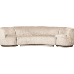 Combi-popular: bankje + fauteuils naturel