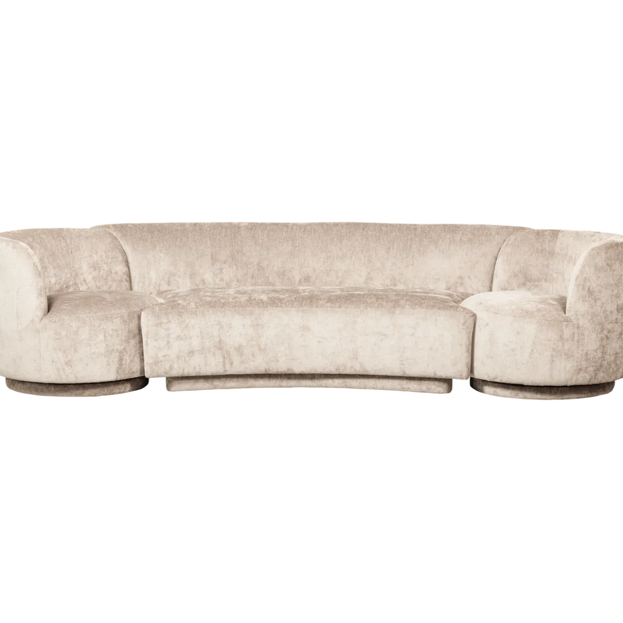 Combi-popular: bankje + fauteuils naturel