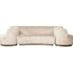 Combi-popular: bankje + fauteuils naturel