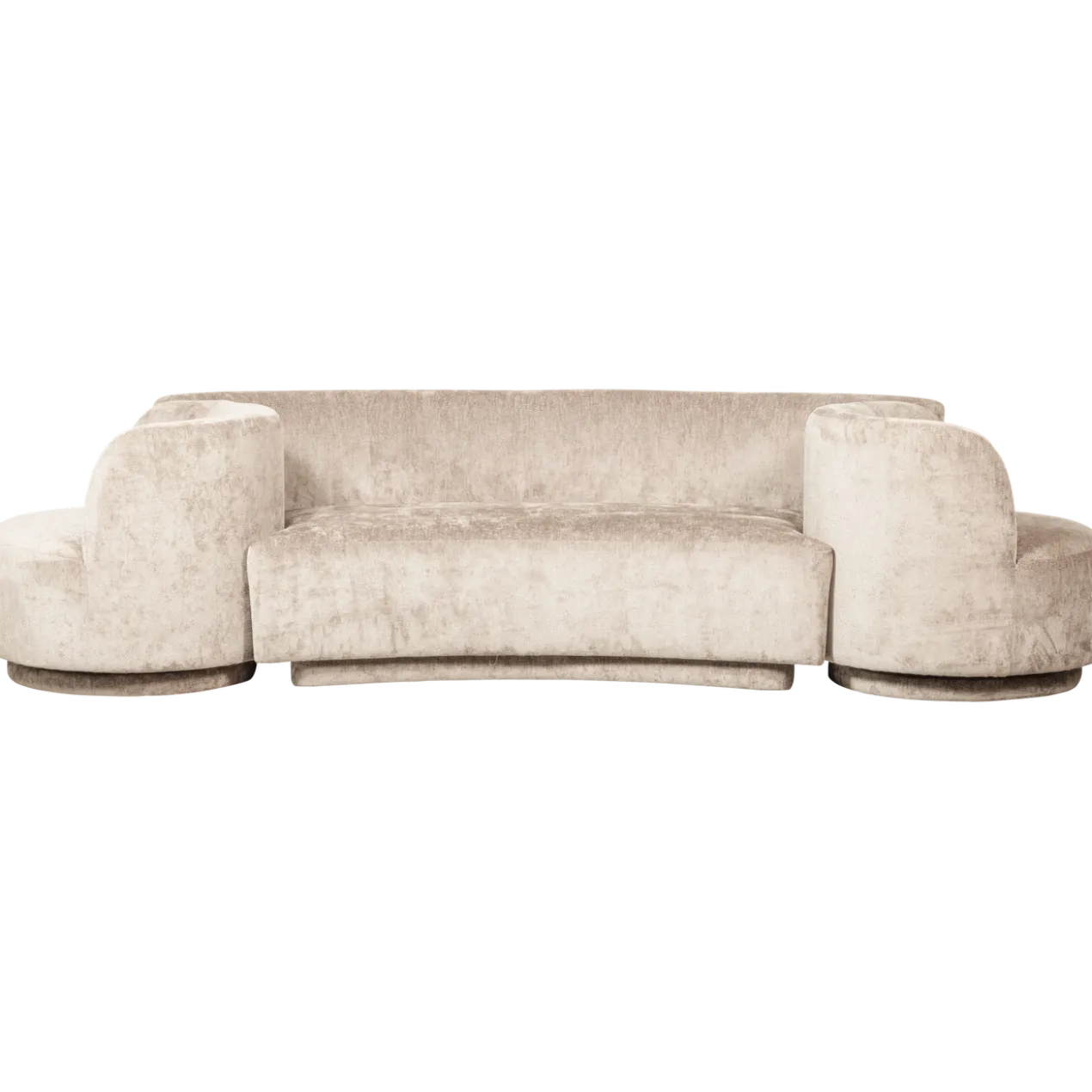 Combi-popular: bankje + fauteuils naturel