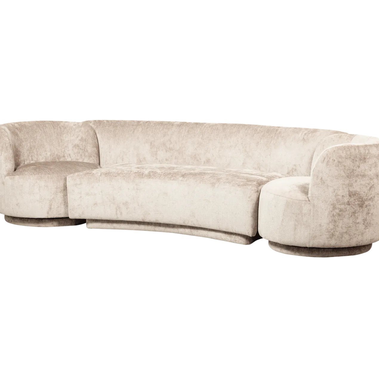 Combi-popular: bankje + fauteuils naturel
