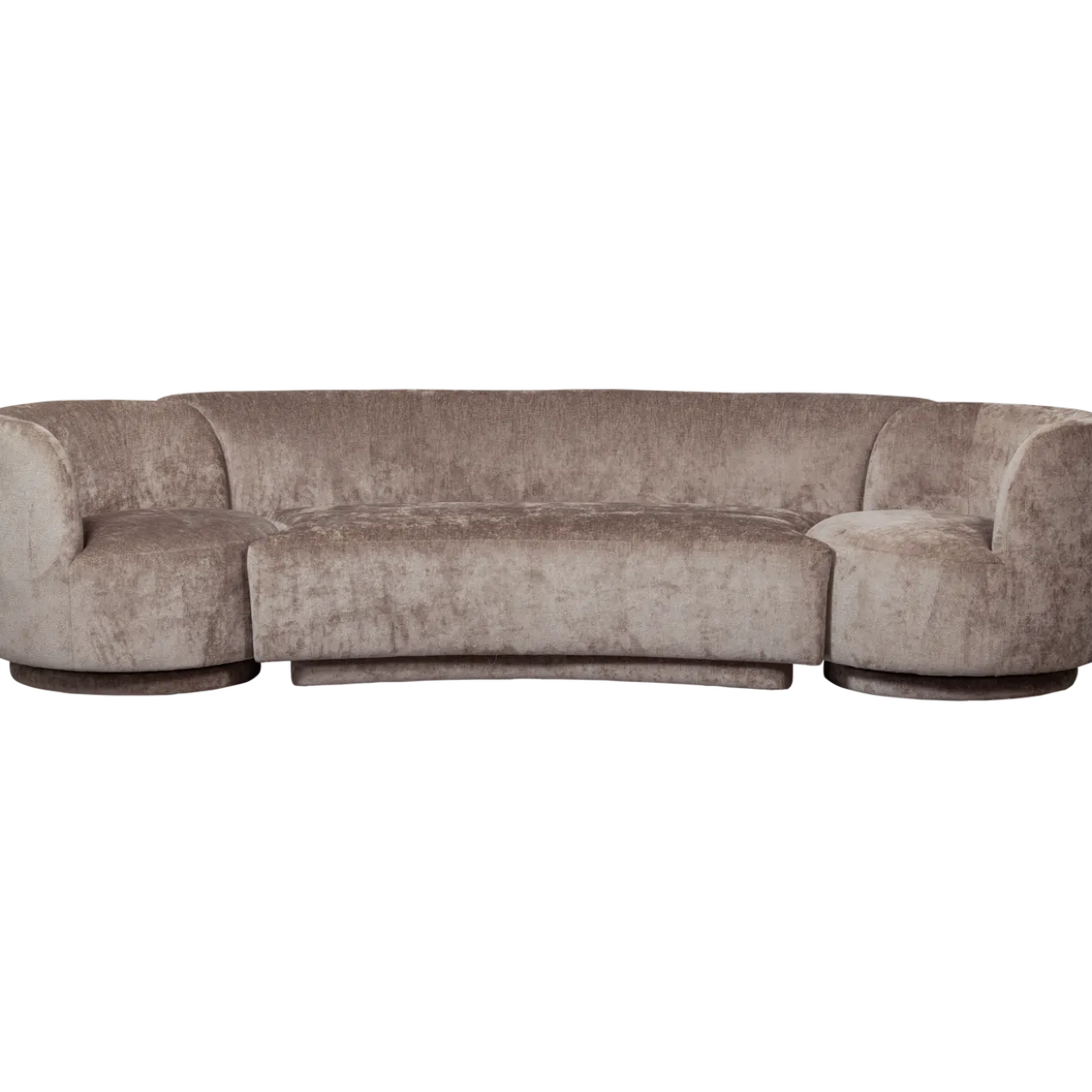 Combi-popular: bankje + fauteuils taupe